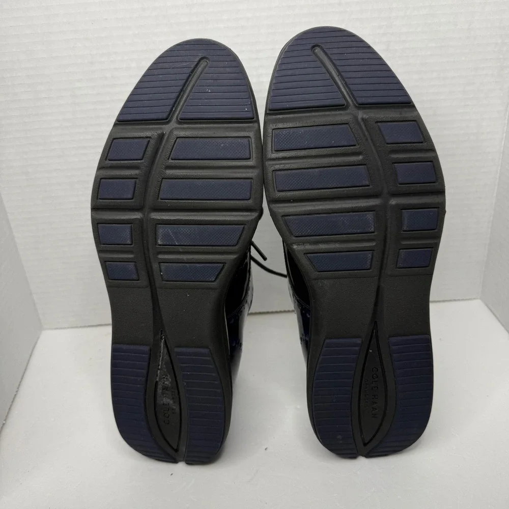 Cole Haan OriginalGrand Ultra Wingtip Oxford Mens 9 M Blue Black Patent C38237